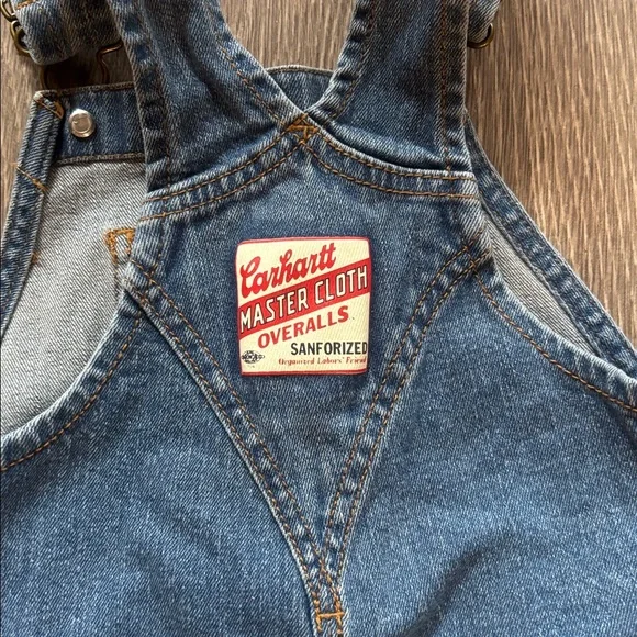 Blue Denim Overalls Carhartt 3T - Picture 4 of 5